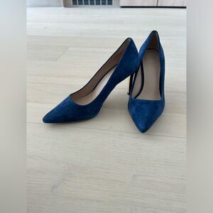 Authentic Tory Burch Suede Leather Navy High Heels